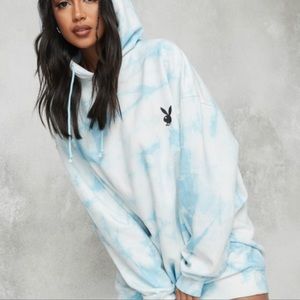 Baby blue playboy hoodie
